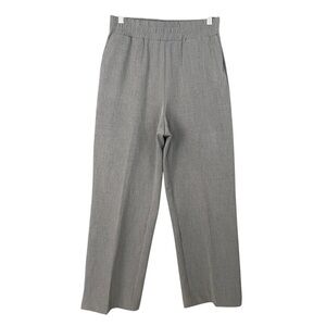 FAVORITE DAUGHTER Wide Leg Trousers Elastic Waist Pockets Grey Size Medium